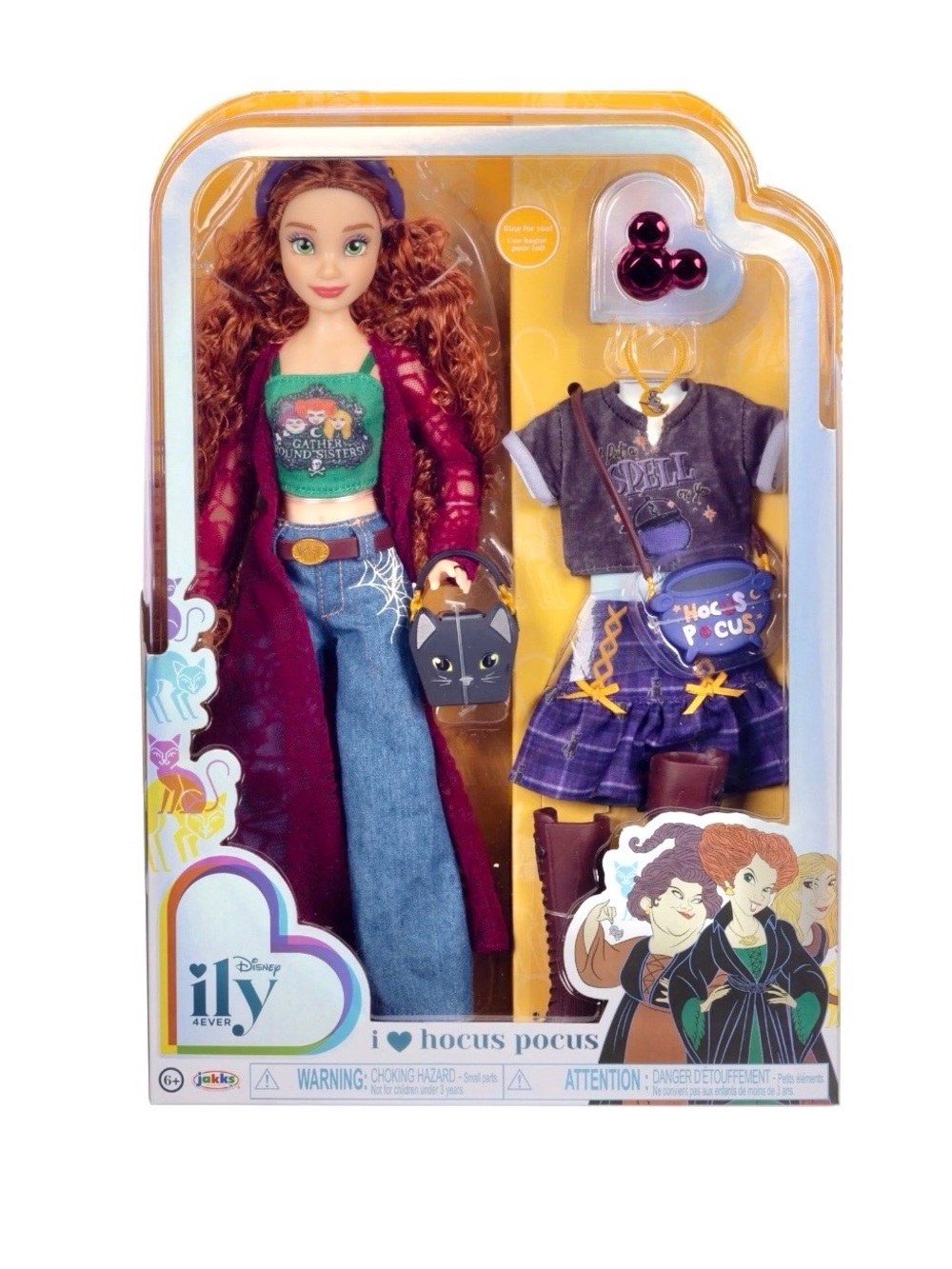 HOCUS POCUS Disney ILY 4Ever Deluxe Fashion Doll SANDERSON SISTERS Cat Purse